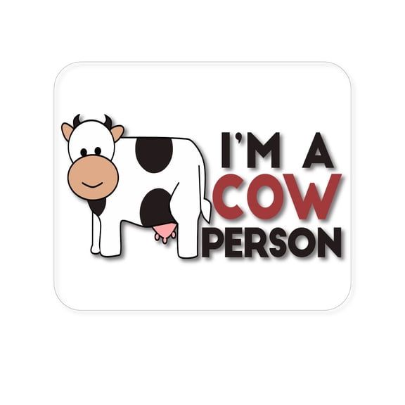 DistinctInk Mouse Pad - 1/4" Foam Rubber - I'm A Cow Person