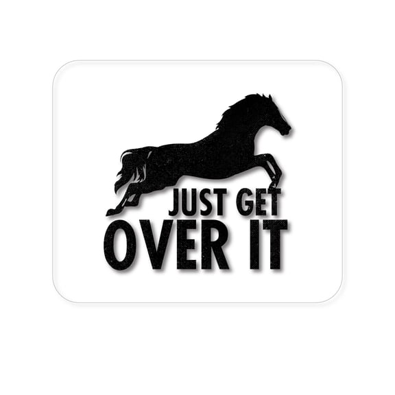 DistinctInk Mouse Pad - Horse Jump - 1/4 inch Foam Rubber, Non-Slip