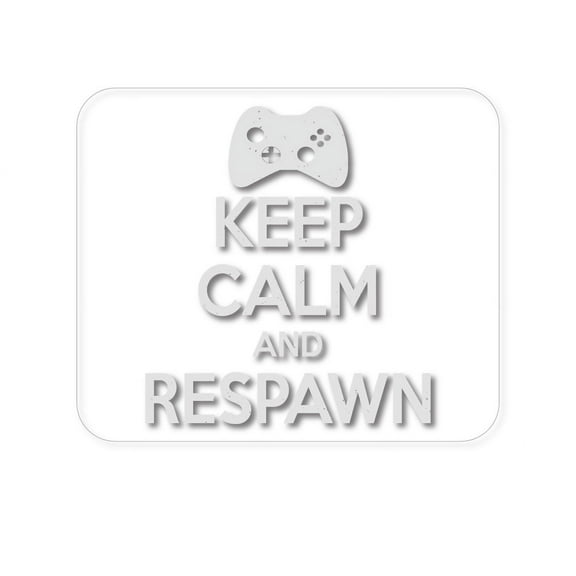 DistinctInk Mouse Pad - 1/4" Foam Rubber - Keep Calm and Respawn Gamer Video Games