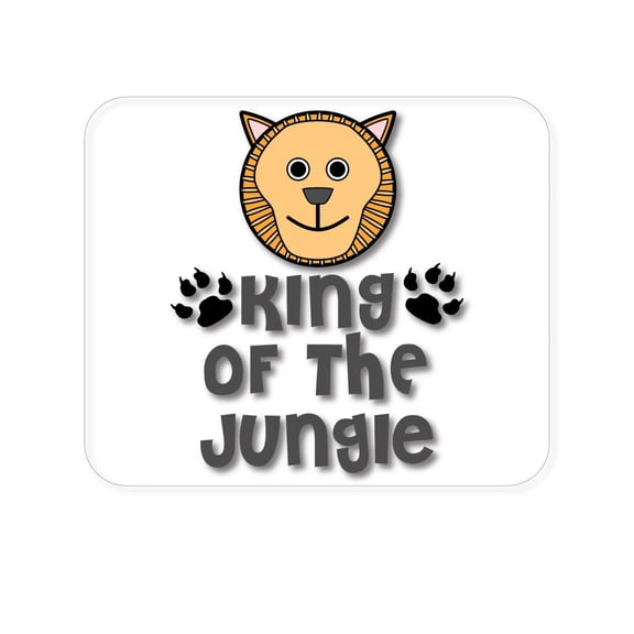 DistinctInk Mouse Pad - 1/4" Foam Rubber - King of the Jungle - Lion