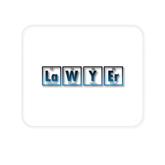 DistinctInk Mouse Pad - 1/4" Foam Rubber - Lawyer Elements Periodic Table