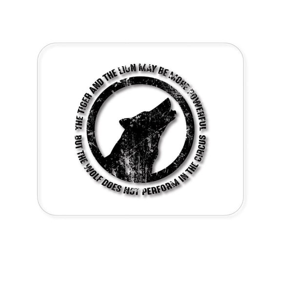 DistinctInk Mouse Pad - 1/4" Foam Rubber - Lion & Tiger Powerful, Wolf Not in Circus