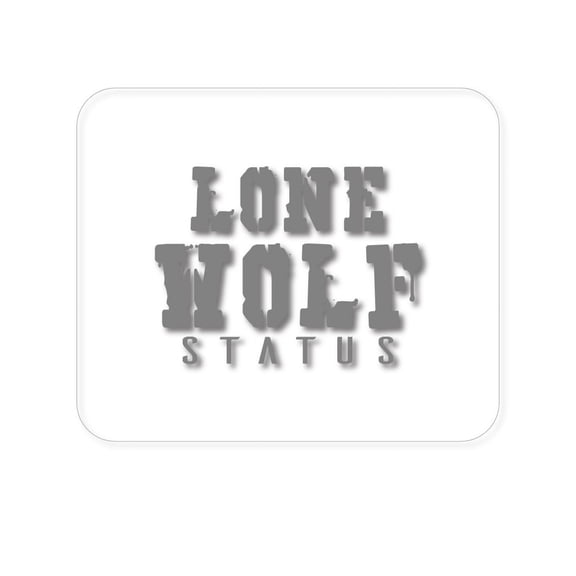 DistinctInk Mouse Pad - Lone Wolf Status - 1/4 inch Foam Rubber, Non-Slip