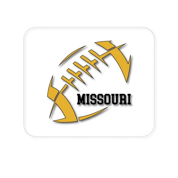 DistinctInk Mouse Pad - 1/4" Foam Rubber - Missouri Football - Gold, Black