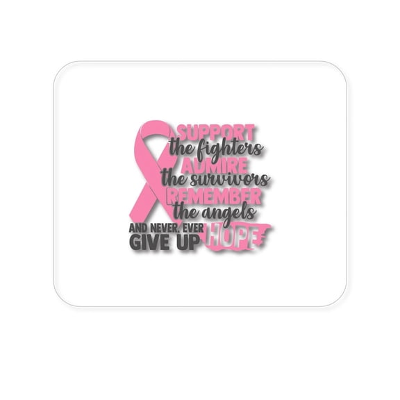 DistinctInk Mouse Pad - Support Admire Remember - 1/4 inch Foam Rubber, Non-Slip