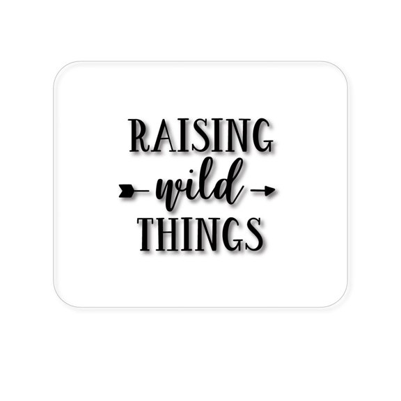 DistinctInk Mouse Pad - 1/4" Foam Rubber - Raising Wild Things - Mom