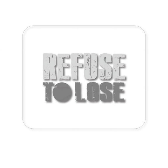 DistinctInk Mouse Pad - 1/4" Foam Rubber - Refuse to Lose Baseball