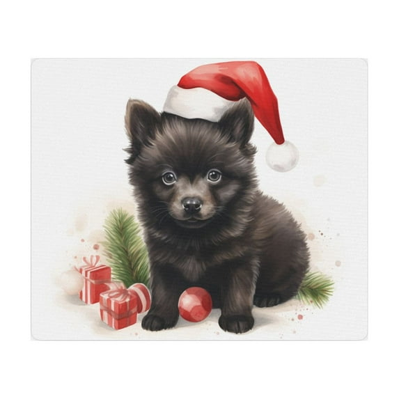 DistinctInk Mouse Pad - 1/4" Foam Rubber - Schipperke Puppy Drawing