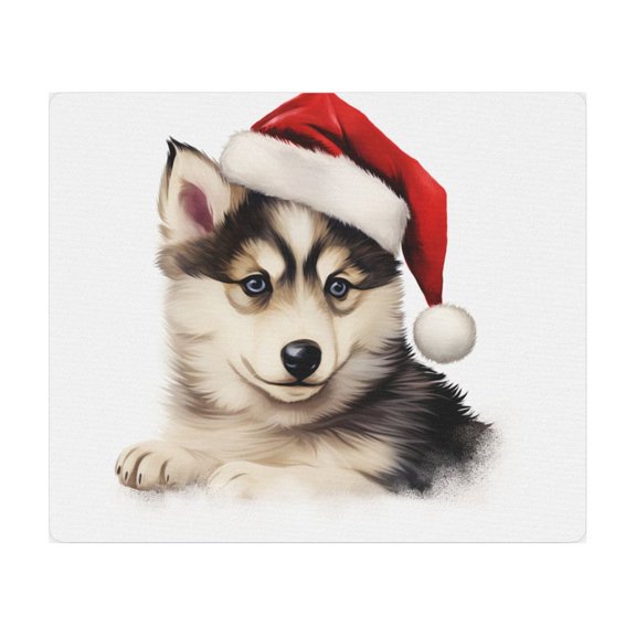 DistinctInk Mouse Pad - 1/4" Foam Rubber - Siberian Huskie Puppy Drawing