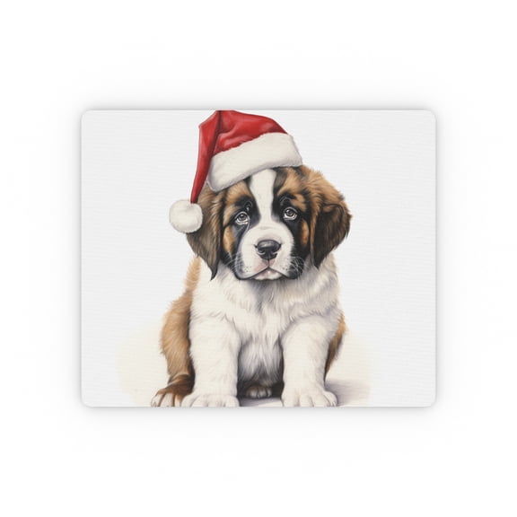 DistinctInk Mouse Pad - 1/4" Foam Rubber - St. Bernard Puppy Drawing