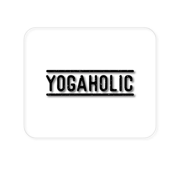 DistinctInk Mouse Pad - 1/4" Foam Rubber - Yogaholic Yoga