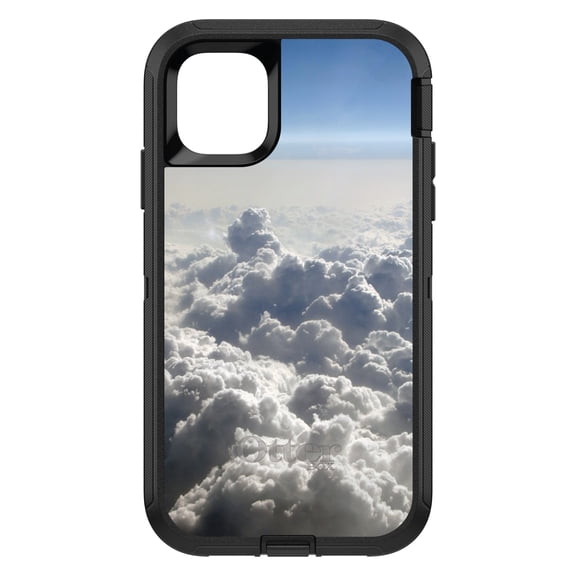 DistinctInk OtterBox Defender Custom Case for Apple iPhone 15 Pro (6.1" Screen) - Blue Sky Above Clouds - Slim Profile Design