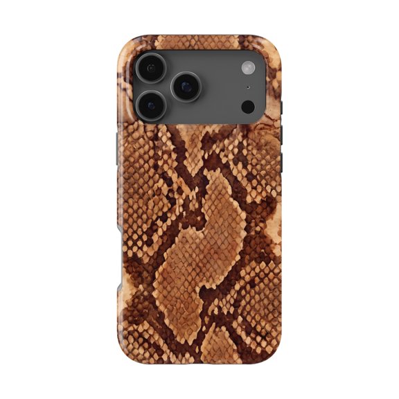 DistinctInk Snake Skin Tough Case for iPhone 17 Pro - MagSafe Compatible, 2-Layer Shockproof Cover