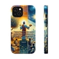 thumbnail image 1 of DistinctInk MagSafe Tough Case for Apple iPhone 13 Mini (5.4" Screen) - Yesterday, Today, Forever - Tempered Glass Back, 1 of 6