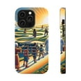 thumbnail image 1 of DistinctInk MagSafe Tough Case for Apple iPhone 13 Pro Max (6.7" Screen) - Guiding Children's Path from Start to Old Age - Tempered Glass Back, 1 of 6