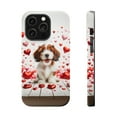 thumbnail image 1 of DistinctInk Tough Case for Apple iPhone 14 Pro MAX (6.7" Screen), Compatible with MagSafe Charging - Valentine's Day Petit Basset Griffon Vendéen Puppy, 1 of 6