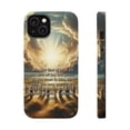 thumbnail image 1 of DistinctInk MagSafe Tough Case for Apple iPhone 15 Plus (6.7" Screen) - A Message of Joy and Peace - Slim Profile Design, 1 of 6