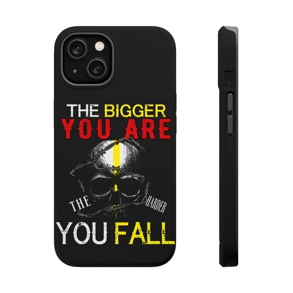 DistinctInk MagSafe Tough Case for Apple iPhone 13 (6.1" Screen) - Bigger You Are Harder Fall - Raised Bezel Screen Guard