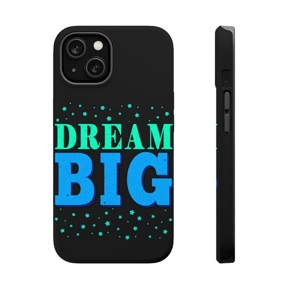 DistinctInk Tough Case for Apple iPhone 13 (6.1" Screen), Compatible with MagSafe Charging - Dream Big
