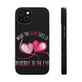 thumbnail image 1 of DistinctInk Tough Case for Apple iPhone 13 (6.1" Screen), Compatible with MagSafe Charging - Heart Sees Invisible To Eye, 1 of 6