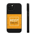 thumbnail image 1 of DistinctInk MagSafe Tough Case for Apple iPhone 13 (6.1" Screen) - Keep Smiling - Wireless Charging Compatible, 1 of 6