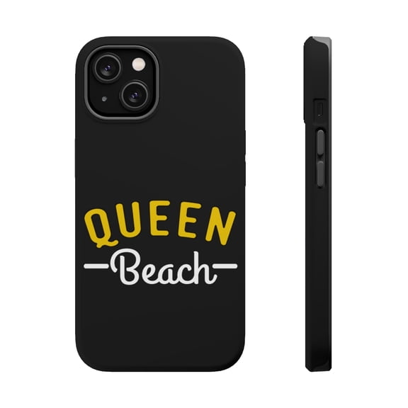 DistinctInk MagSafe Tough Case for Apple iPhone 13 (6.1" Screen) - Queen Beach - Lightweight Grip