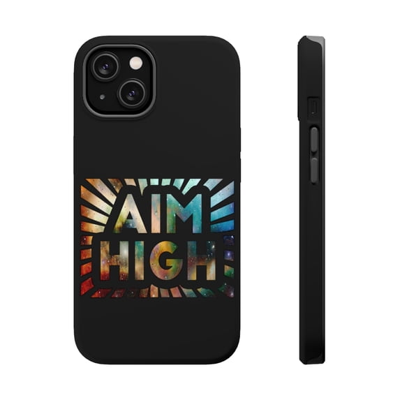 DistinctInk MagSafe Tough Case for Apple iPhone 13 Mini (5.4" Screen) - Aim High - Slim Profile Design