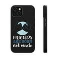 thumbnail image 1 of DistinctInk MagSafe Tough Case for Apple iPhone 13 Mini (5.4" Screen) - Friends Are Born Not Made - Shockproof Protection, 1 of 6