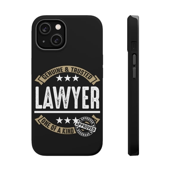 DistinctInk MagSafe Tough Case for Apple iPhone 13 Mini (5.4" Screen) - Genuine Trusted Lawyer One of a Kind - Slim Profile Design