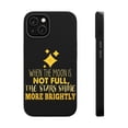 thumbnail image 1 of DistinctInk Tough Case for Apple iPhone 13 MINI (5.4" Screen), Compatible with MagSafe Charging - Moon Not Full Stars Shine More Brightly, 1 of 6