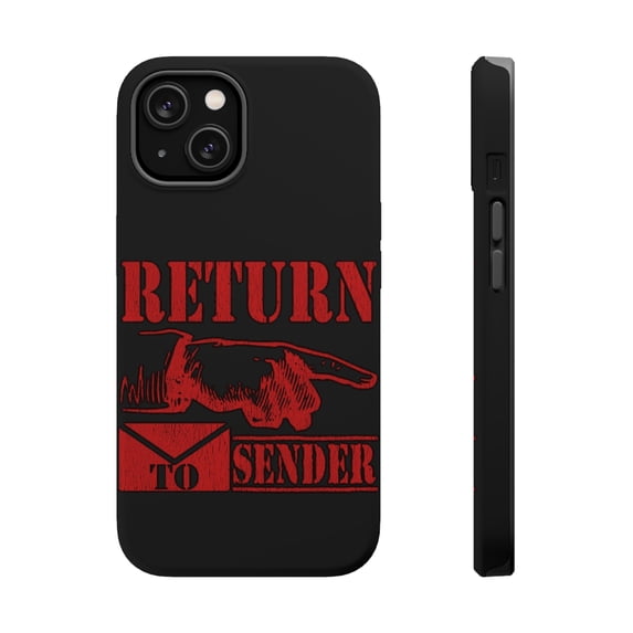 DistinctInk Tough Case for Apple iPhone 13 MINI (5.4" Screen), Compatible with MagSafe Charging - Return To Sender