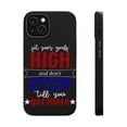 thumbnail image 1 of DistinctInk MagSafe Tough Case for Apple iPhone 13 Mini (5.4" Screen) - Set Goals High Don't Stop Till Get There - Slim Profile Design, 1 of 6