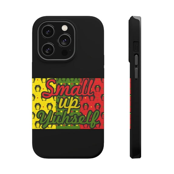 DistinctInk Tough Case for Apple iPhone 13 PRO (6.1" Screen), Compatible with MagSafe Charging - Small Up Yuhself