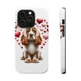 thumbnail image 1 of DistinctInk Tough Case for Apple iPhone 13 PRO (6.1" Screen), Compatible with MagSafe Charging - Valentine's Day English Cocker Spaniel, 1 of 6