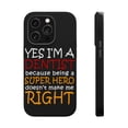 thumbnail image 1 of DistinctInk Tough Case for Apple iPhone 13 PRO (6.1" Screen), Compatible with MagSafe Charging - Yes I'm a Dentist Super Hero, 1 of 6