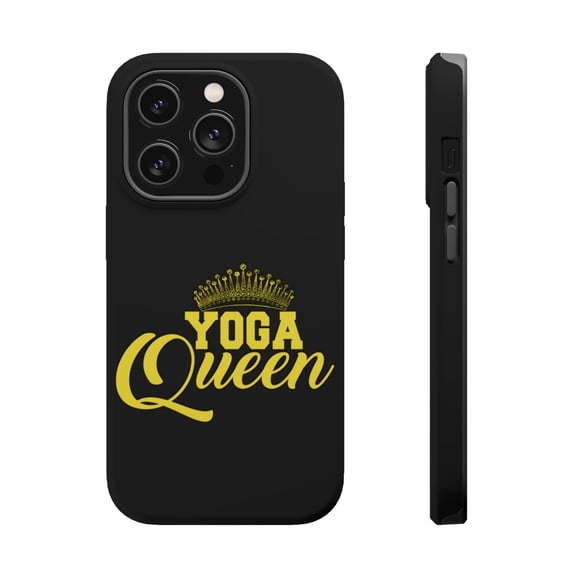DistinctInk MagSafe Tough Case for Apple iPhone 13 Pro (6.1" Screen) - Yoga Queen Crown - Slim Profile Design