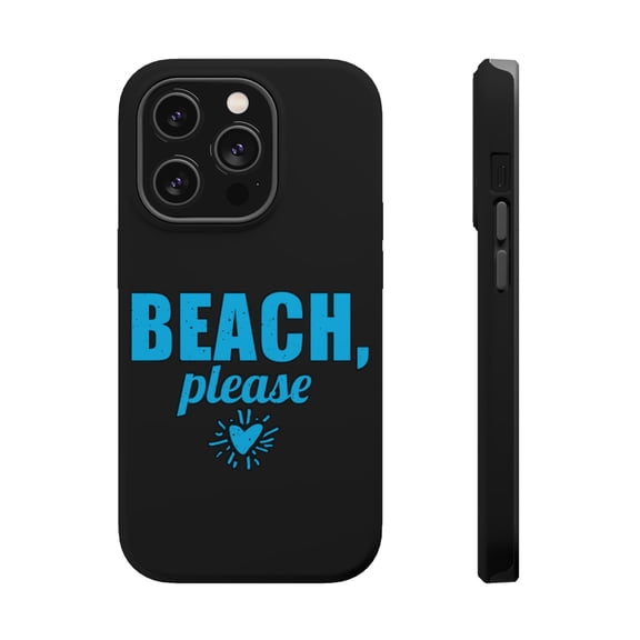 DistinctInk MagSafe Tough Case for Apple iPhone 13 Pro Max (6.7" Screen) - Beach, Please - Slim Profile Design