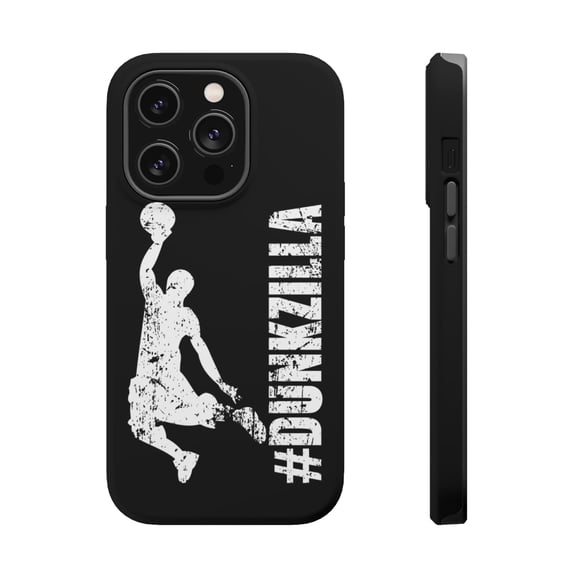DistinctInk MagSafe Tough Case for Apple iPhone 13 Pro Max (6.7" Screen) - #Dunkzilla Dunk Basketball - Slim Profile Design