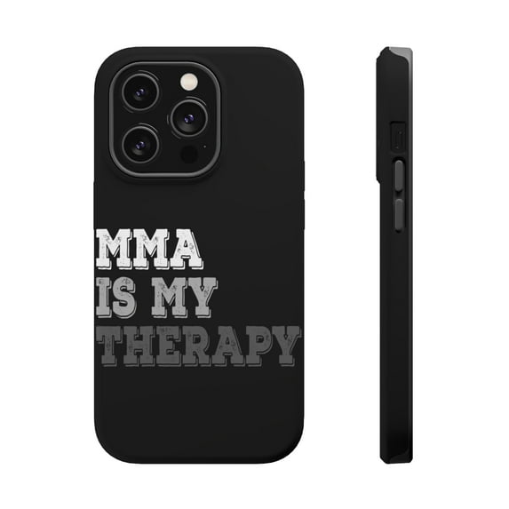 DistinctInk MagSafe Tough Case for Apple iPhone 13 Pro Max (6.7" Screen) - MMA Is My Therapy - Wireless Charging Compatible