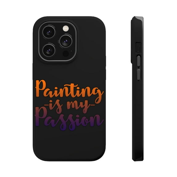 DistinctInk Tough Case for Apple iPhone 13 Pro MAX (6.7" Screen), Compatible with MagSafe Charging - Painting is My Passion