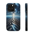thumbnail image 1 of DistinctInk Tough Case for Apple iPhone 13 Pro MAX (6.7" Screen), Compatible with MagSafe Charging - "Radiant Shimmer: Celestial Patterns on Ocean", 1 of 6