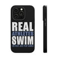 thumbnail image 1 of DistinctInk MagSafe Tough Case for Apple iPhone 13 Pro Max (6.7" Screen) - Real Athletes Swim Rest Play Games - Shockproof Protection, 1 of 6