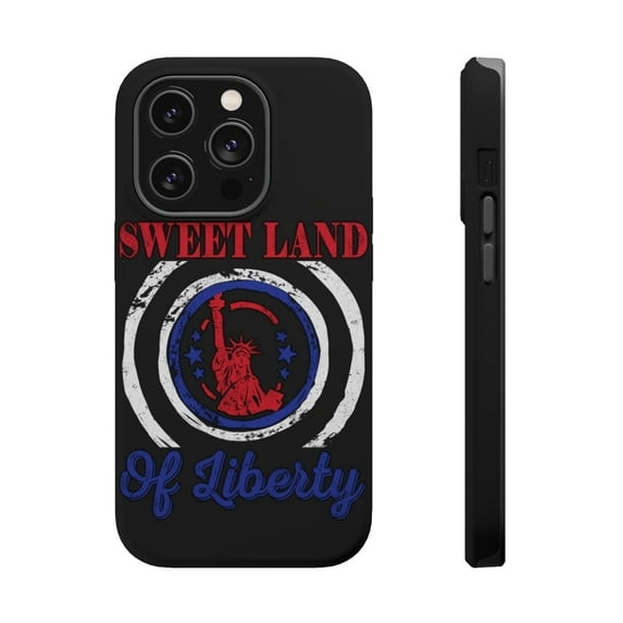 DistinctInk Tough Case for Apple iPhone 13 Pro MAX (6.7" Screen), Compatible with MagSafe Charging - Sweet Land Of Liberty