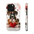 thumbnail image 1 of DistinctInk Tough Case for Apple iPhone 13 Pro MAX (6.7" Screen), Compatible with MagSafe Charging - Valentine's Day Boxer Puppy, 1 of 6