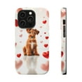 thumbnail image 1 of DistinctInk Tough Case for Apple iPhone 13 Pro MAX (6.7" Screen), Compatible with MagSafe Charging - Valentine's Day Irish Terrier Puppy, 1 of 6