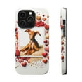 thumbnail image 1 of DistinctInk Tough Case for Apple iPhone 13 Pro MAX (6.7" Screen), Compatible with MagSafe Charging - Valentine's Day Pharaoh Hound Puppy, 1 of 6