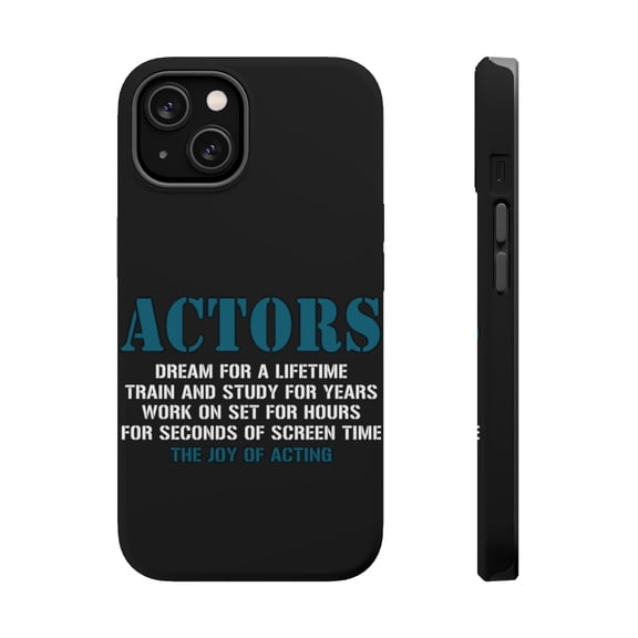 DistinctInk MagSafe Tough Case for Apple iPhone 14 (6.1" Screen) - Actors Dream Train Study Work for Screen Time - Shockproof Protection