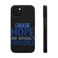 thumbnail image 1 of DistinctInk Tough Case for Apple iPhone 14 (6.1" Screen), Compatible with MagSafe Charging - Choose Hope And Anything's Possible, 1 of 6