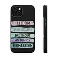 thumbnail image 1 of DistinctInk Tough Case for Apple iPhone 14 (6.1" Screen), Compatible with MagSafe Charging - Freedom Is Being You Without Anyone's Permission, 1 of 6