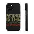 thumbnail image 1 of DistinctInk Tough Case for Apple iPhone 14 (6.1" Screen), Compatible with MagSafe Charging - Patience Is Companion Of Wisdom, 1 of 6